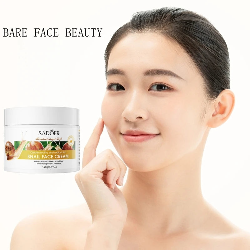 SADOER 140g Snail Moisturizing Cream – Hydrates & Firms Snail Face Cream Oasis Select
