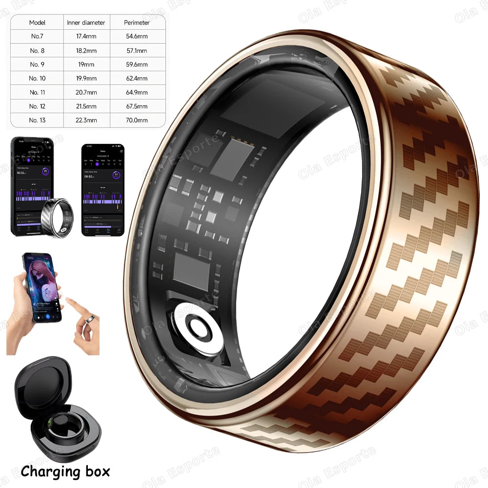 Ola Esporte Smart Ring – Heart Rate, SpO₂ & Call Alert 5ATM