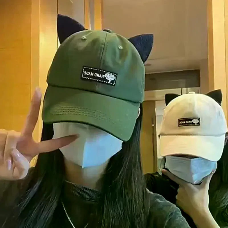 Gorras Embroidered Cat Ear Baseball Cap Women очки солнцезащитные женск 모자 UV Protection Summer Sunhat zomer pet dames Oasis Select