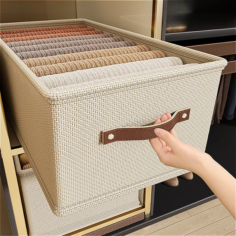 1PC Oxford Clothing and Toy Storage Box Basket Clothes Storage Uncovered Bottom Sweater Sock Bedroom Odorless Storage Cabinet Oasis Select