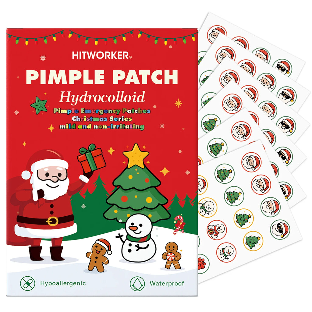 120 Cute Christmas Style Acne Patch - Alcohol Free, Odorless, Ultra Thin Spot Covering, Essential for Christmas Parties Oasis Select 120pcs