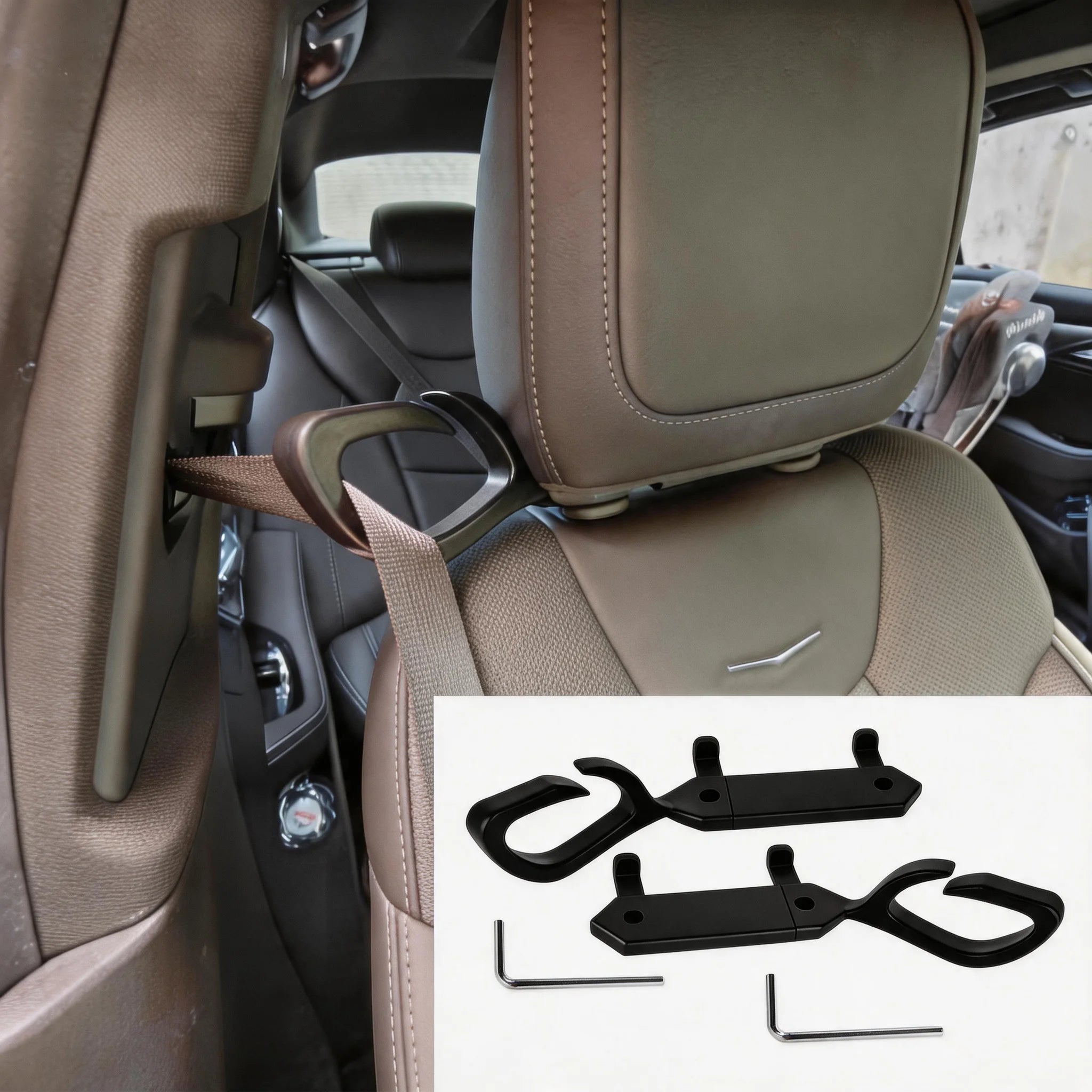 Universal Car Seat Belt Guide Adjuster Manager Multifunctional Seat Hook Rear Seat Hook Seat Belt Hook Auto Interior Accessories Oasis Select