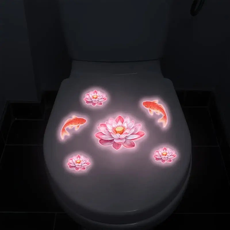 Glow In The Dark Sink Stickers Luminous Glass Stickers Washbasins Stickers Toilet Sticker Self-adhesive Removable Home Decor Oasis Select