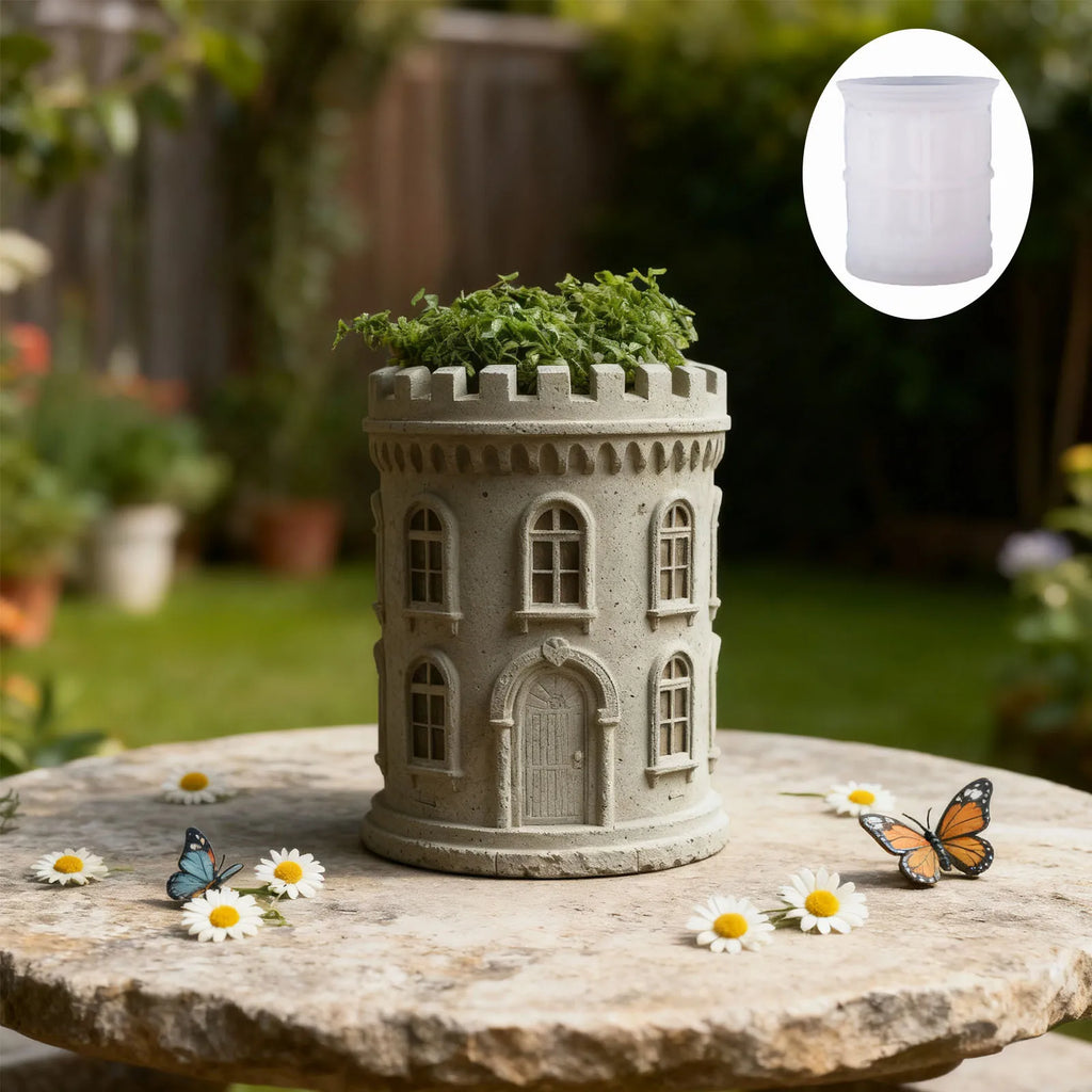 DIY Victory Goddess relief circular plant flowerpot resin silicone mold Victory God relief storage box gypsum molds Oasis Select