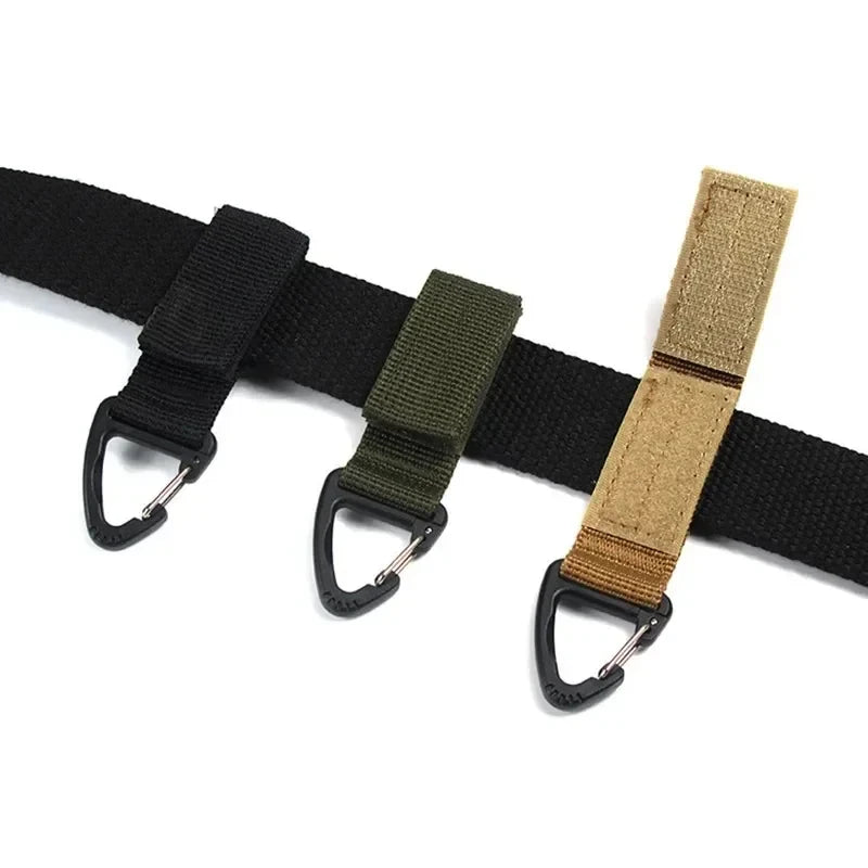 2/4Pcs Tactical Hanging Key Hook Clip Clamp Buckle Nylon Webbing Molle Belt Carabiner Outdoor Strap Climbing Accessories Oasis Select