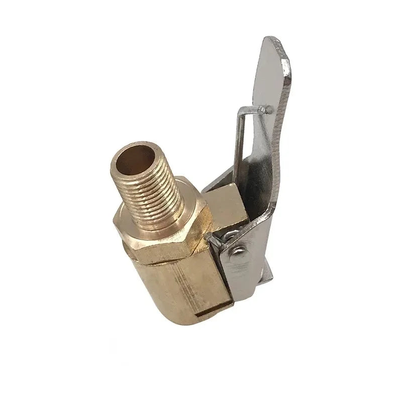 Car Tire Air Chuck Inflator Pump Valve Connector Clip-on Adapter Brass 8mm Tyre Wheel Oasis Select
