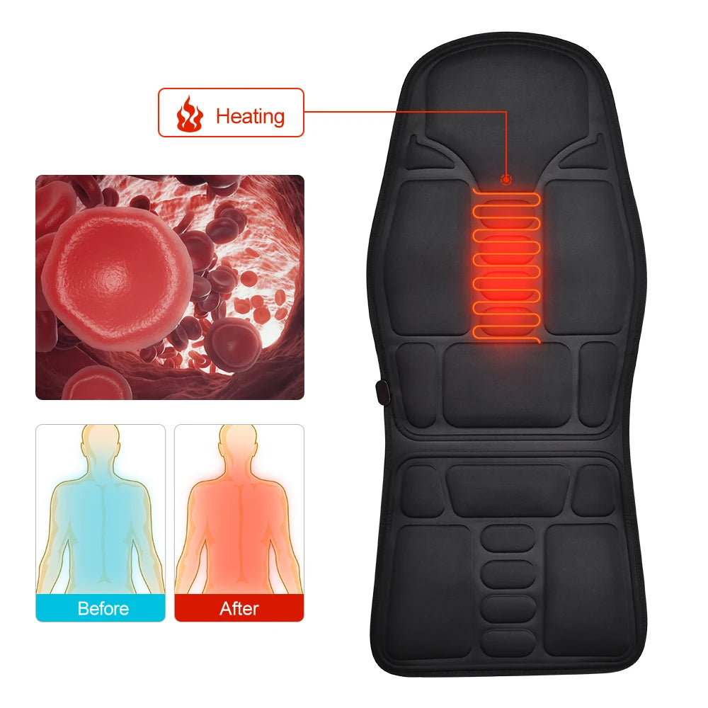 Hailicare Heated Vibration Massage Cushion – Car & Home