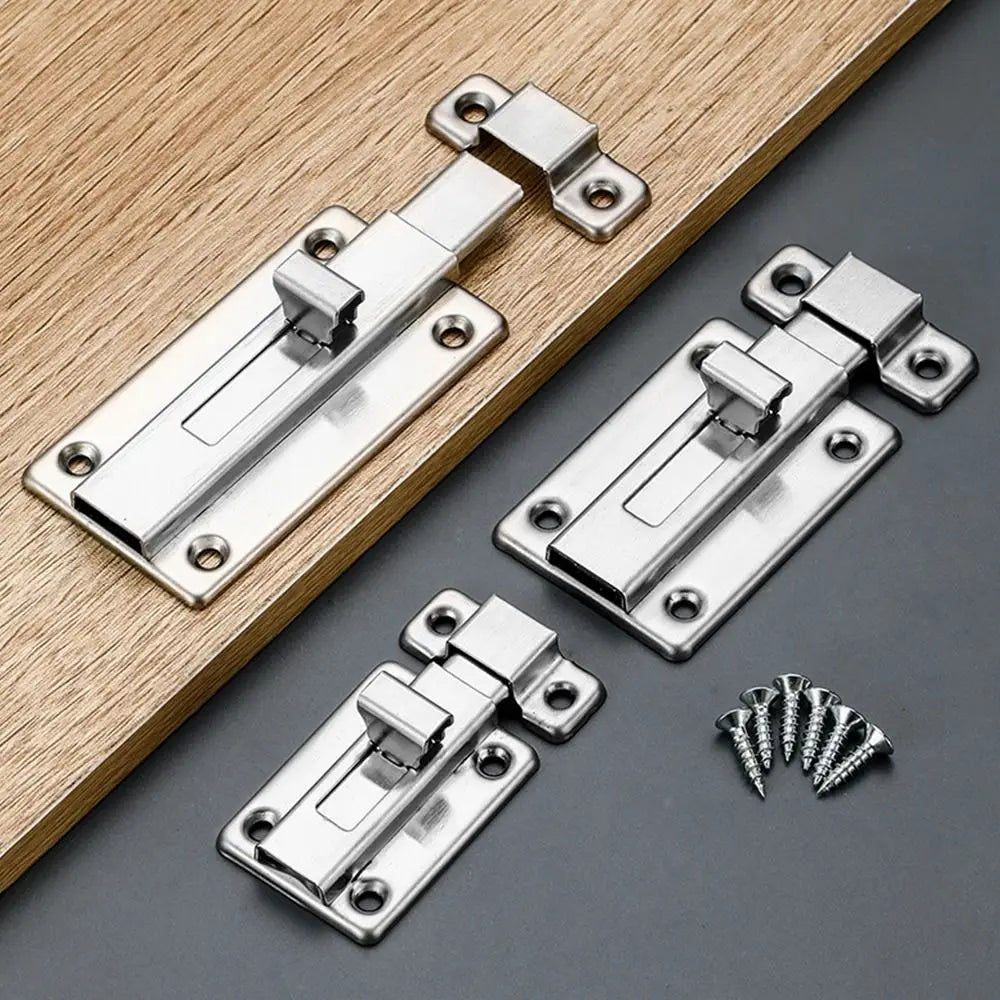 1Sets Cabinet Hinges Self-elastic Latch Stainless steel Furniture Supplies Security Bolt Latch Hardware Anti-theft Oasis Select