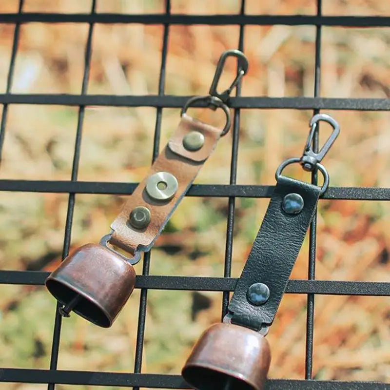 Bear Bell Loud Hiking Bell For Hikers Anti-Lost Pet Bell Dog Bell With PU Leather Strap Noise Maker For Survival Hiking Biking Oasis Select