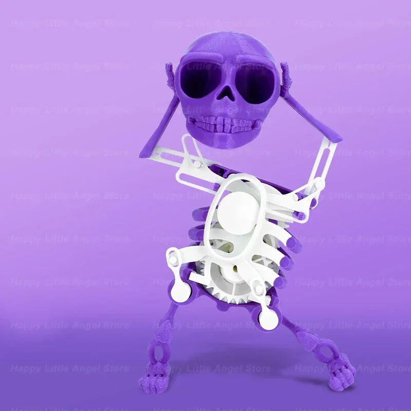 3D Skeleton Man Dancing Dancing Skull Ornament Dancing Ornament Sculpture Figurine Statue Home Office Decoration Gift Oasis Select 1pc-Purple