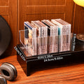 1pc rectangular CD storage box dustproof DVD sorting rack large capacity CD storage rack desktop audio video disc storage box Oasis Select Transparent -4 grids