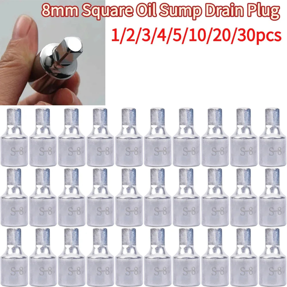 Professional 8mm Square Oil Sump Drain Plug Key Tool Remover Fit For Renault Peugeot Oil Pan Drain Screw Disassembly Tool Oasis Select