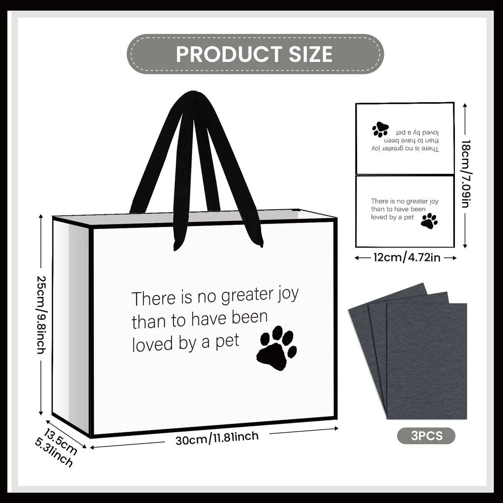 Grieving Pet Owner Gift Bags Sturdy Dog Memorial Gift Bag Pet Loss Sympathy Gift Set High-Quality For Pet Memorial Service Oasis Select