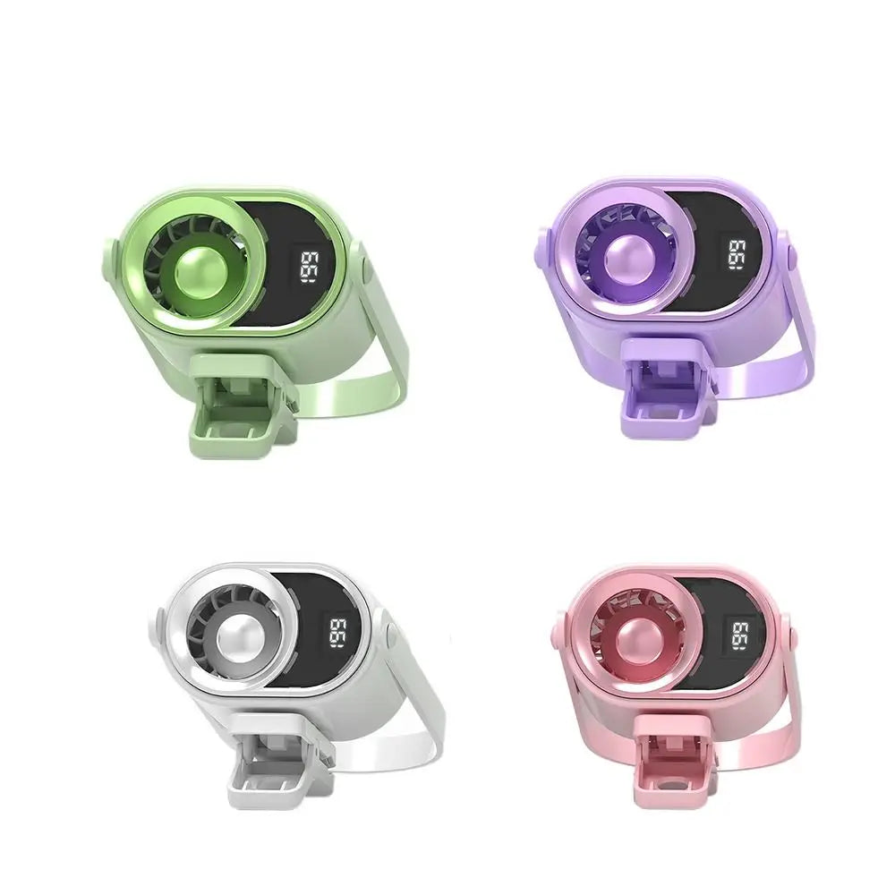 4 Speeds Small Clip On Fan Silent Operation 199 Speeds Adjustable Mini Electric Fan 360° Rotation with Light And Lanyard Oasis Select