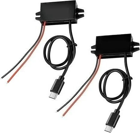 DC To DC 12V 24V To 5V 3A 15W Dual USB Port Converter Adapter Buck Module For Car Power Golf Cart Scooters Motors LCD TV LED Ect Oasis Select 3.5A Type-C 12V 24V 5V