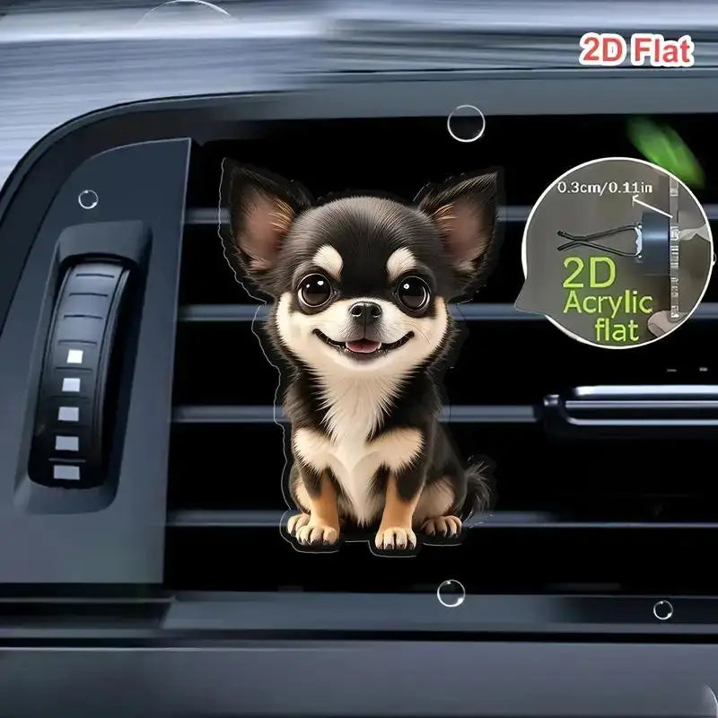 Acrylic Car Vent Clip Aromatherapy Air Freshener Holder 2D Decorative Clip For Car AC Vents Oasis Select A18