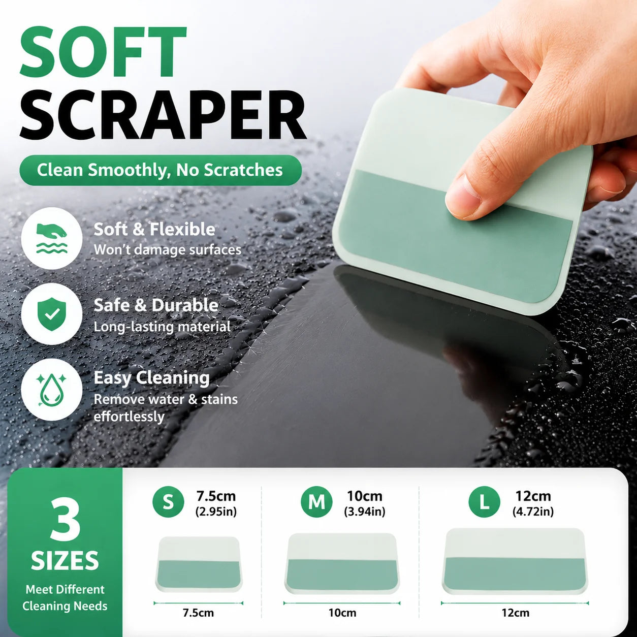 TPU Soft Squeegee Scraper – PPF Vinyl Wrap & Window Tint Tool Vinyl Wrap Squeegee Oasis Select