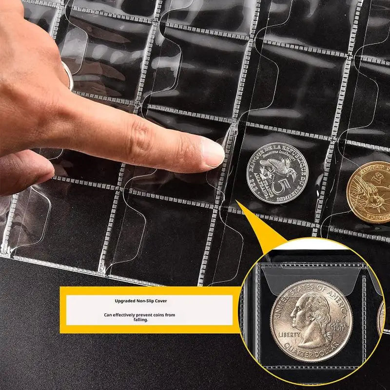 Premium 240 Pockets Coin Album, Stamps Collection Holder, Penny Storage Displaying Supplies Oasis Select