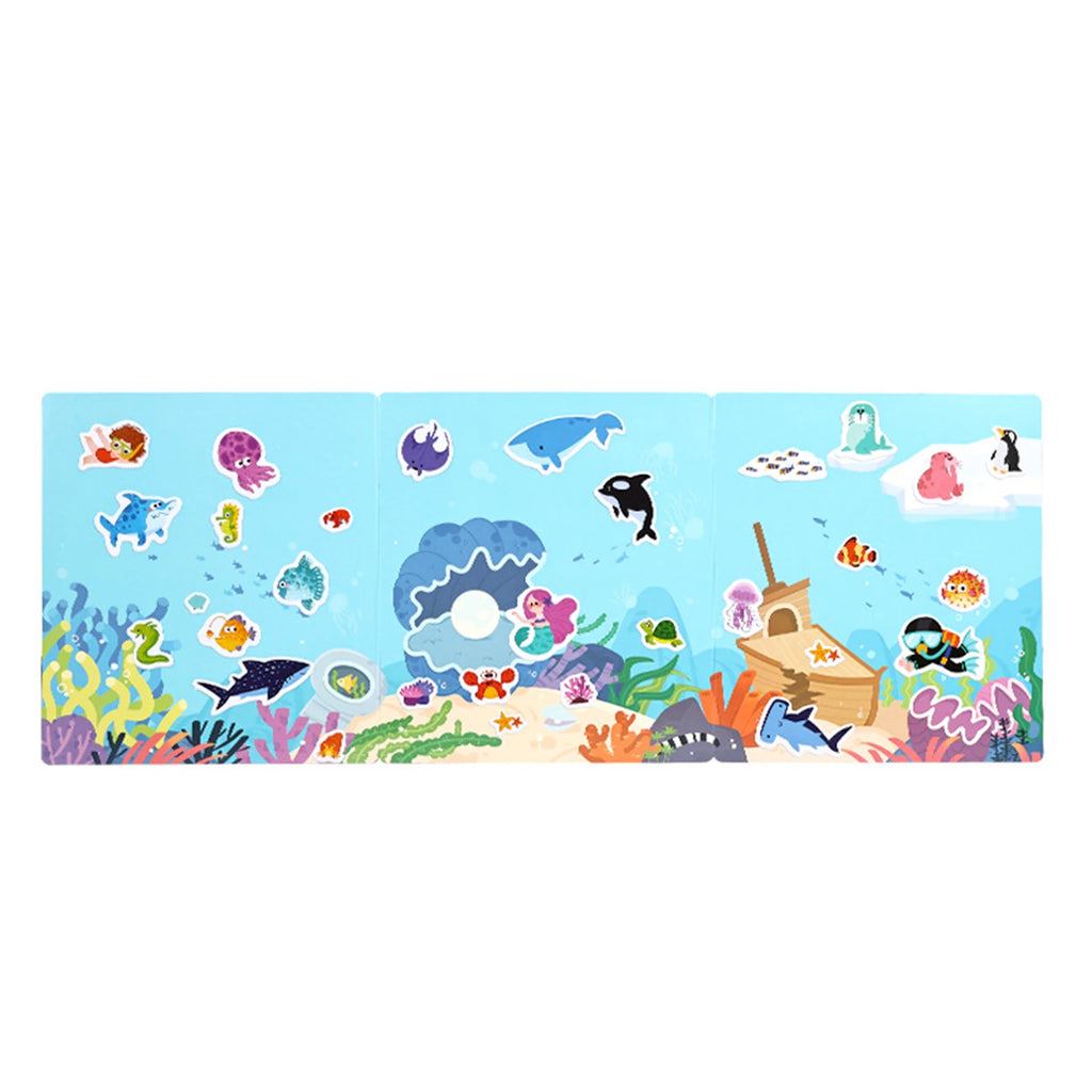 Reusable Kids Sticker Book – Color Learning Toddler Activity
