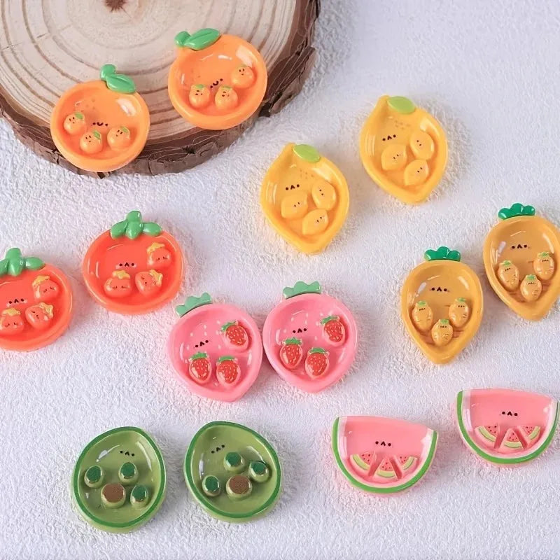 Small Cartoon Fruit Decor Plate Practical Refrigerator Magnet Adorable Accessory for Kitchen and Office Decoration Oasis Select