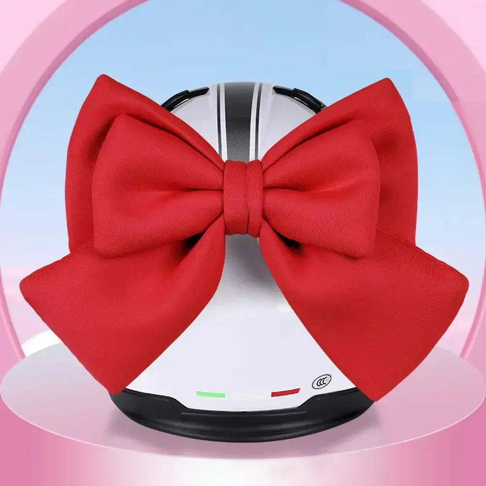 Motorcycle Helmet Butterfly Knot Full Face Off Road Helmet Decor Bow Styling Women Cycling Electric Bike Motorcycle Accessories Oasis Select Red