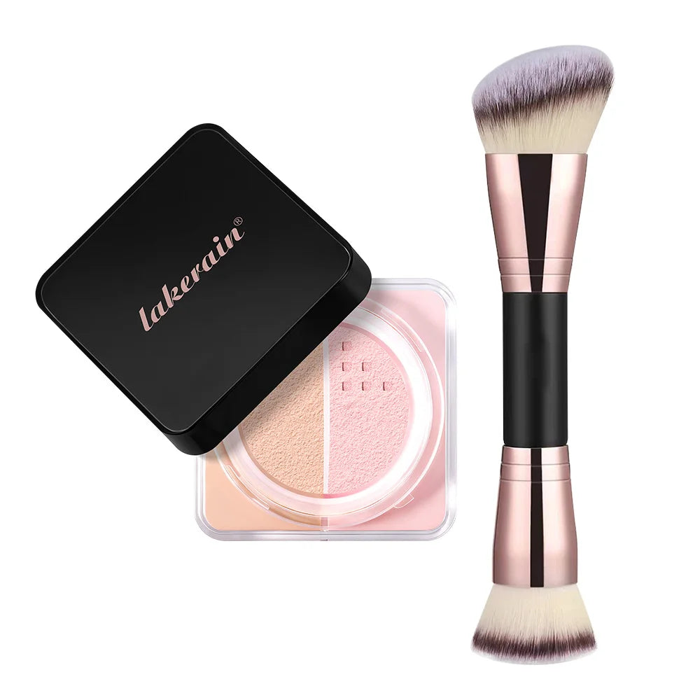 Loose Setting & Correcting Powder Duo with Brush | Oil Control Loose Setting Powder Oasis Select and puff 1