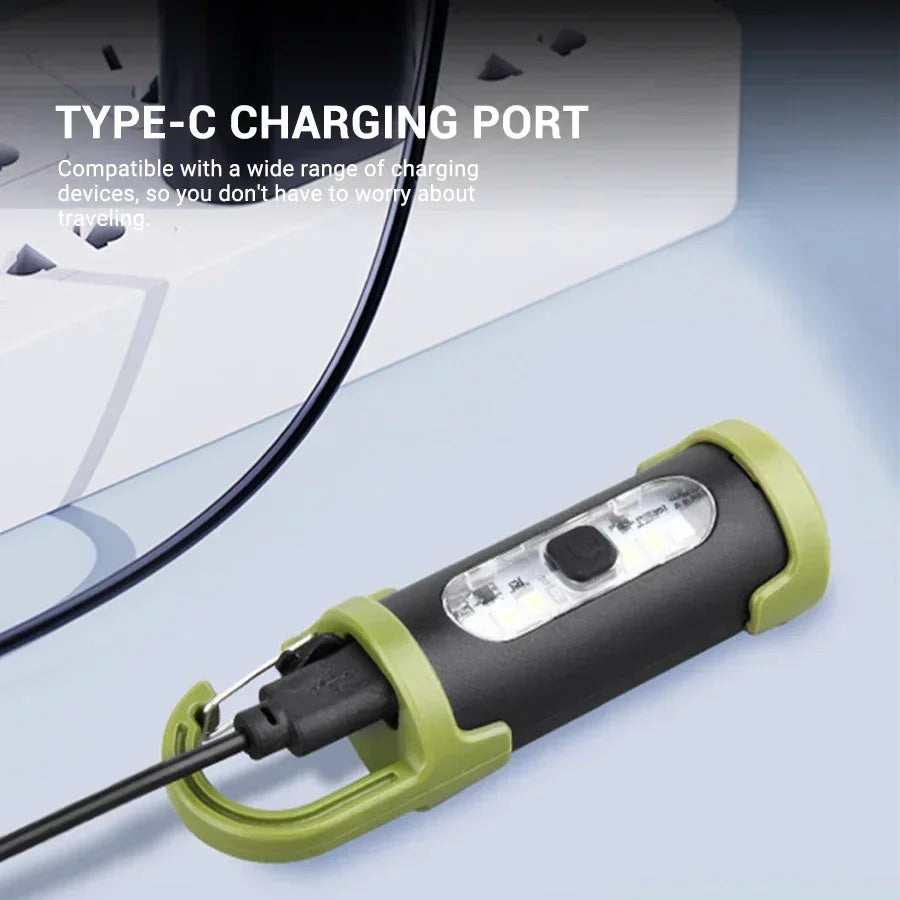 Rechargeable LED Keychain Flashlight – Waterproof Mini Torch
