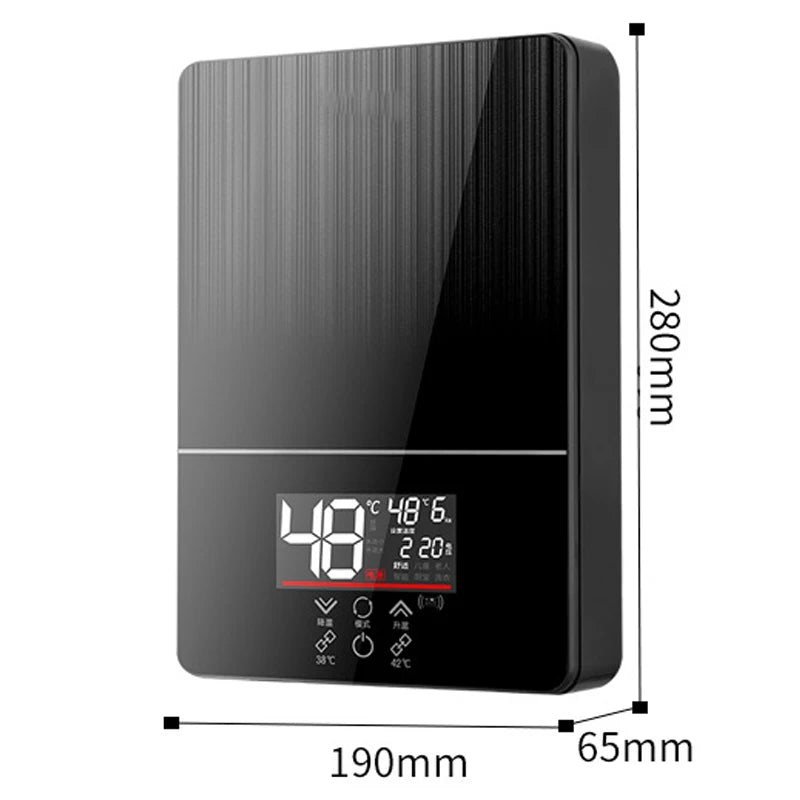 6000W Tankless Electric Water Heater | Smart Touch & Remote