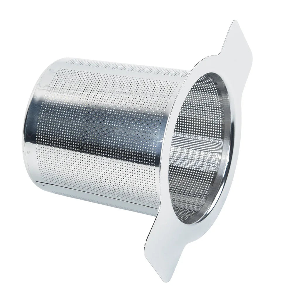 2pcs Tea Infuser Stainless Steel Dual Ear Fine Mesh Filter Tea Infuser Fine Reusable Strainer Household Spare Parts Oasis Select