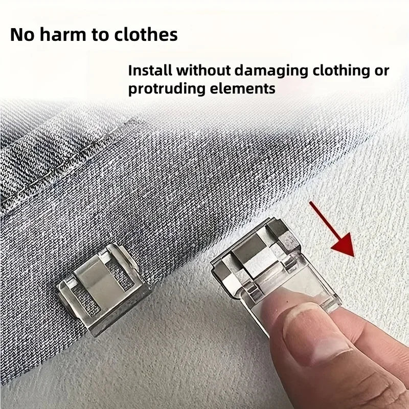 Invisible Pants Clips, DIY Pants Hem Clips, Invisible Pants Short Clips, 2/4/6/10/20pcs for Anti-Slip Pants Hem Fixtures, Oasis Select