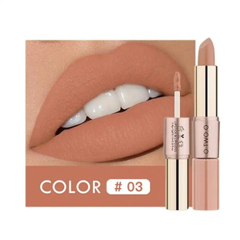 O.TWO.O 2-in-1 Matte Lipstick & Lip Gloss – 12 Colors