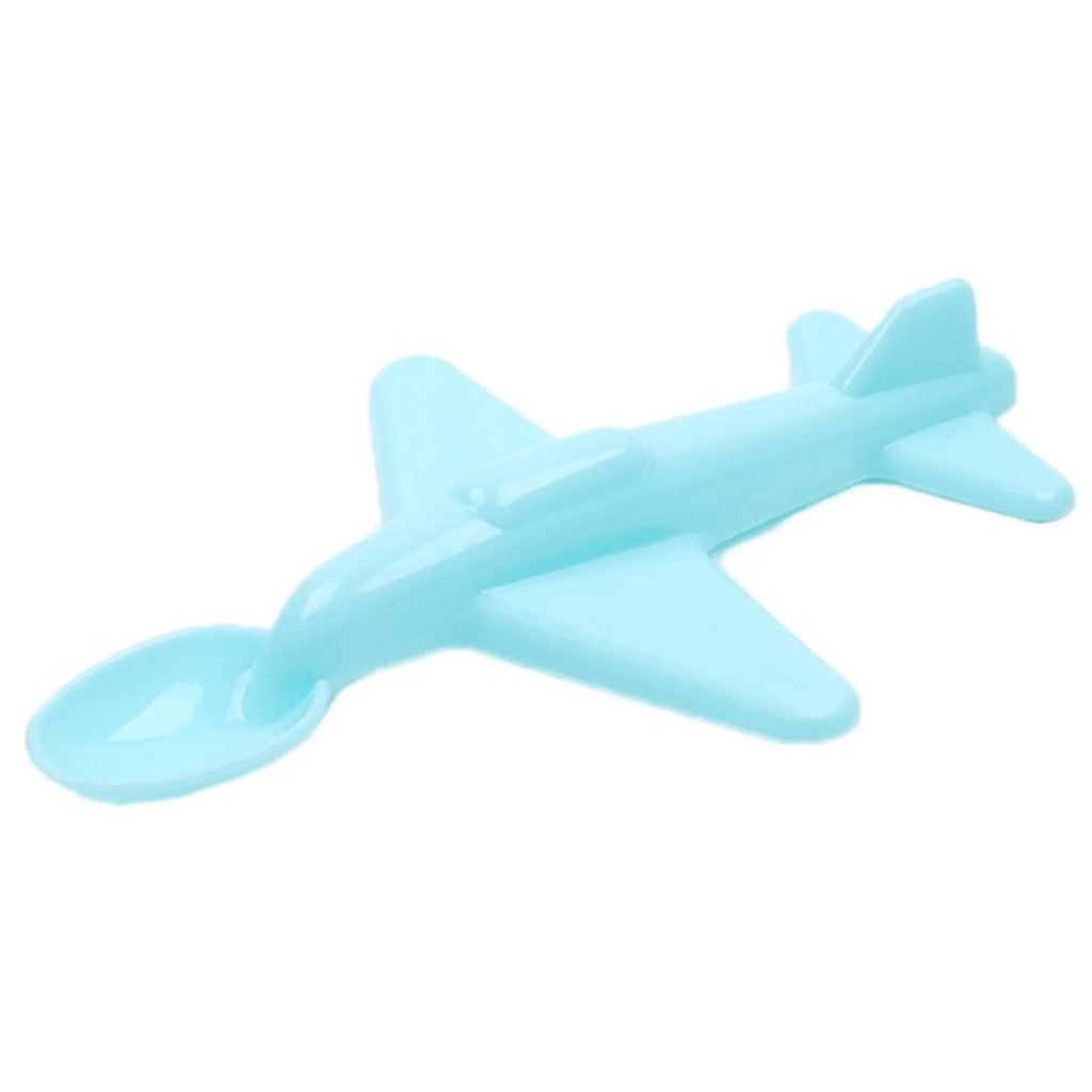 Airplane Shape Feeding Spoon For Baby Feeding Spoon Cute Tableware Safe Utensils Toddler Silicone Cutlery Training Spoon Oasis Select Sky Blue One Size