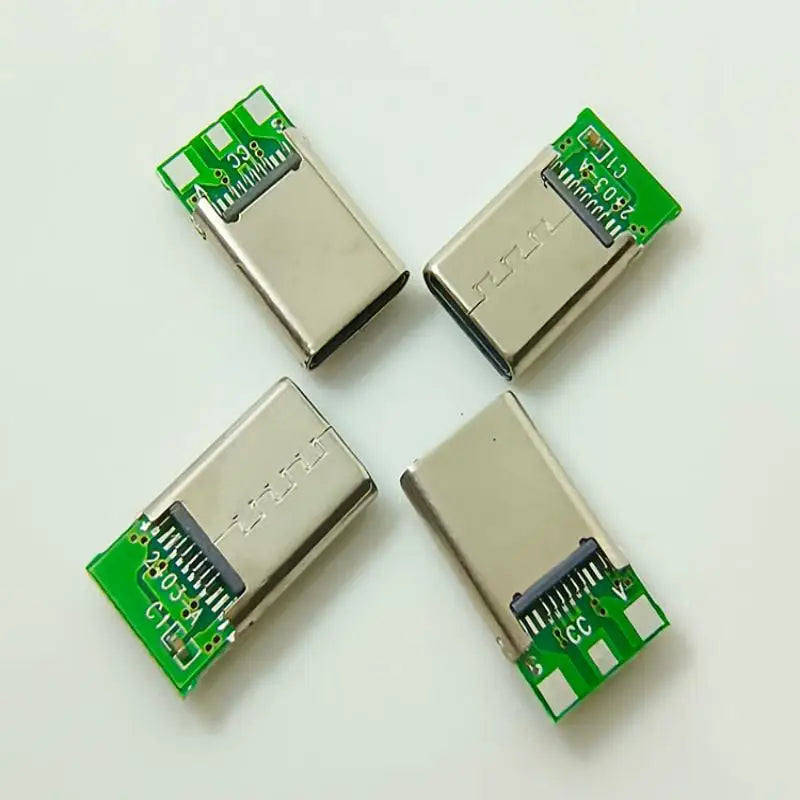 3 Pin Male Type C Laptop Connector 2 10 Sets with 3 Solder Joints CC Pin CTOC5 for Replacement Purposes in Schools Oasis Select