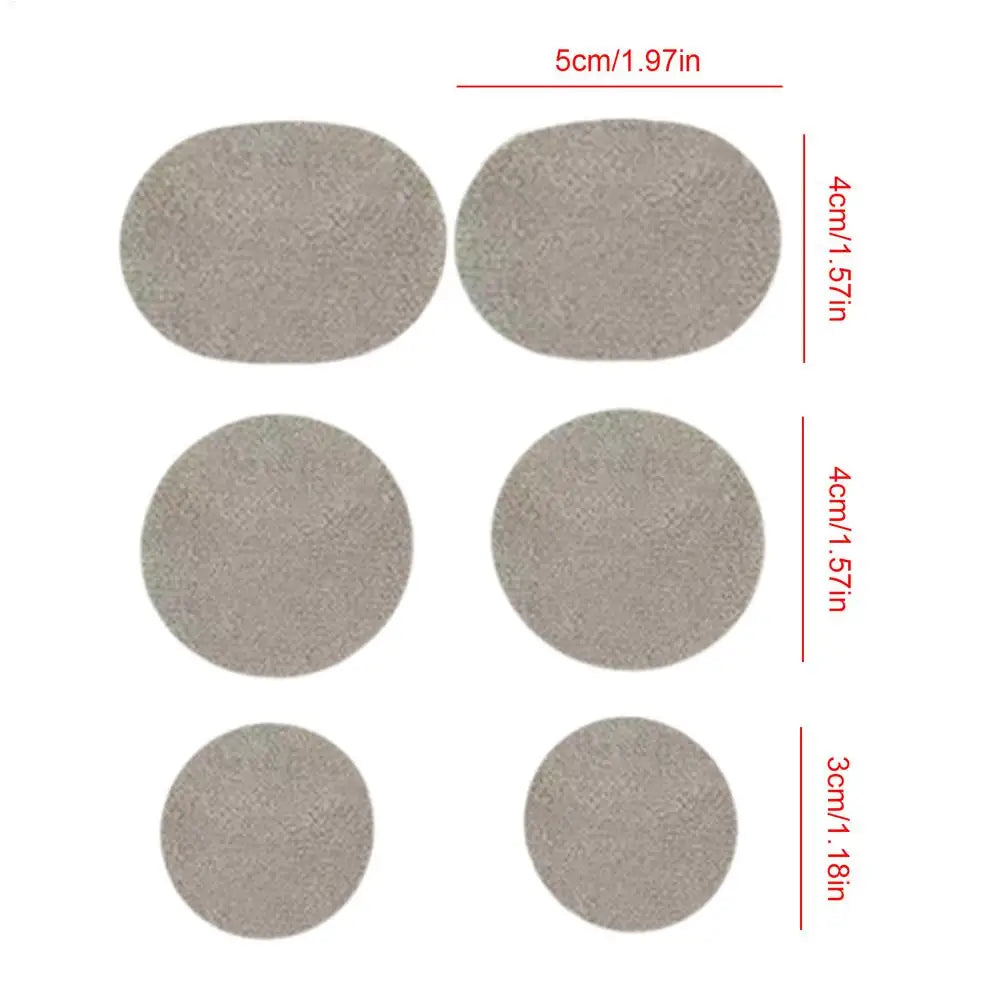 Shoe Repair Patch 6 Pieces Self-Adhesive Toeburst Blowout Prevention Pads Adhesive Inside Shoe Heel Patch Pad for Boots Heel Toe Oasis Select Light Gray