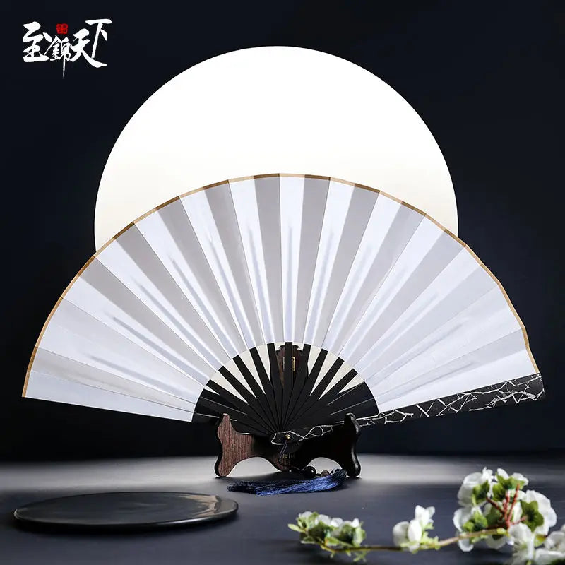 Lightning 10-inch Alloy Metal Fan Chinese Wind Self-defense Kung Fu Fan Classical Silk Cloth Folding Fan Oasis Select I 10 Inches