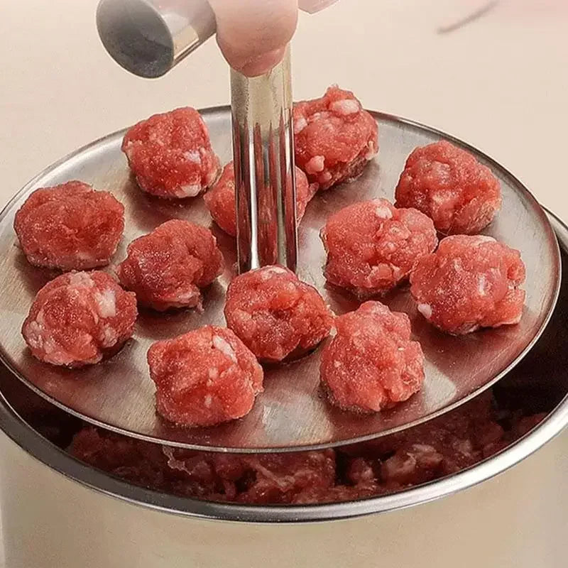 Stainless Steel Meatball Press Manual Kitchen Tool Multi Functional Meat Ball Maker Mold for Home Cooking Household Use Oasis Select