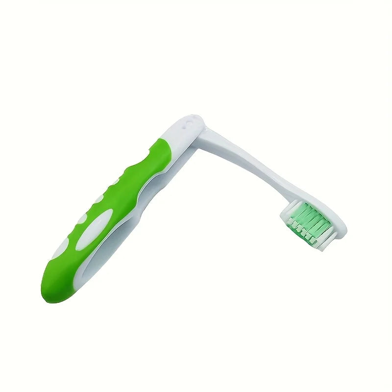 Manual Folding Travel Toothbrush, Full-head, Medium Bristles, Microfiber, Unscented, Portable and Easy to Clean Oasis Select 1 pc 2