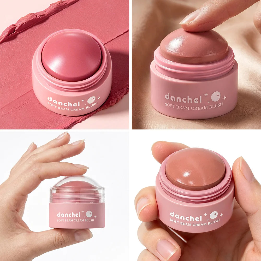 6 Colors Waterproof Blush Cream Long-Lasting Nourishing Lightweight Natural Finish Semi-matte Blusher Multi-Use Makeup for Women Oasis Select