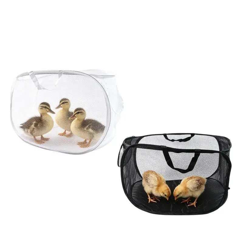 Foldable Small Pet Playpen – Breathable Mesh for Chicks & Ducklings