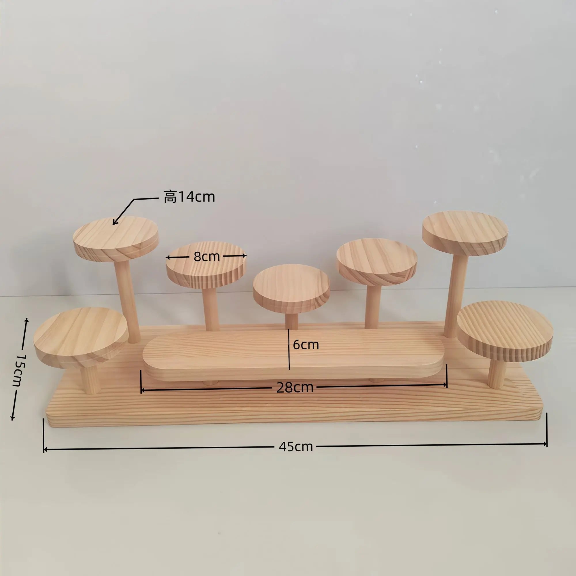 Wooden Display Stand – Jewelry, Succulents, Pastry & More