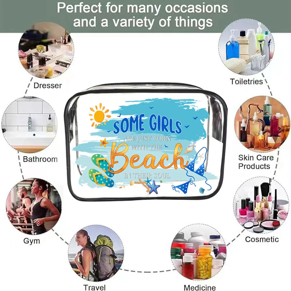 Waterproof Makeup Bag, Transparent Wash Bag, Convenient Transparent Travel Pvc Transparent Bag Storage Bags Oasis Select