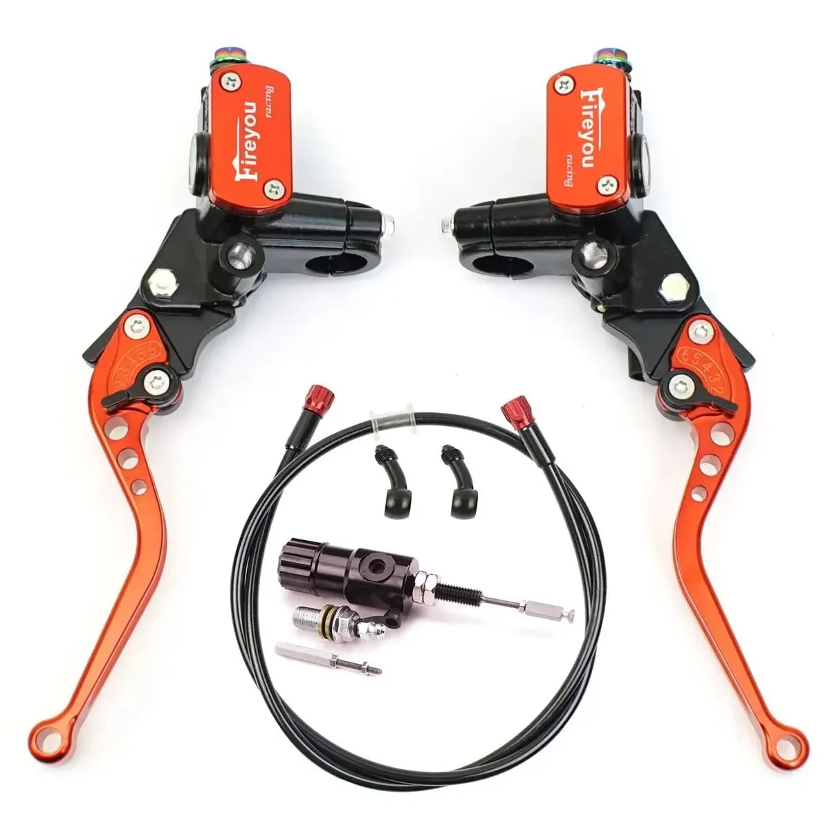 Motorcycle disc brake pump upper pump master cylinder modification accessories are universal Oasis Select Orange