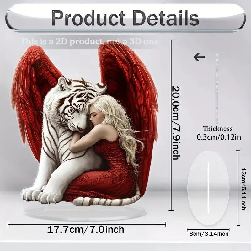 2D Colorful Animal Acrylic Ornaments Cat Figurine Decoration Kitten