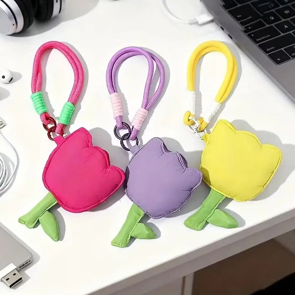 Kawaii Tulip Flower Coin Purse – Mini Makeup & Lipstick Pouch