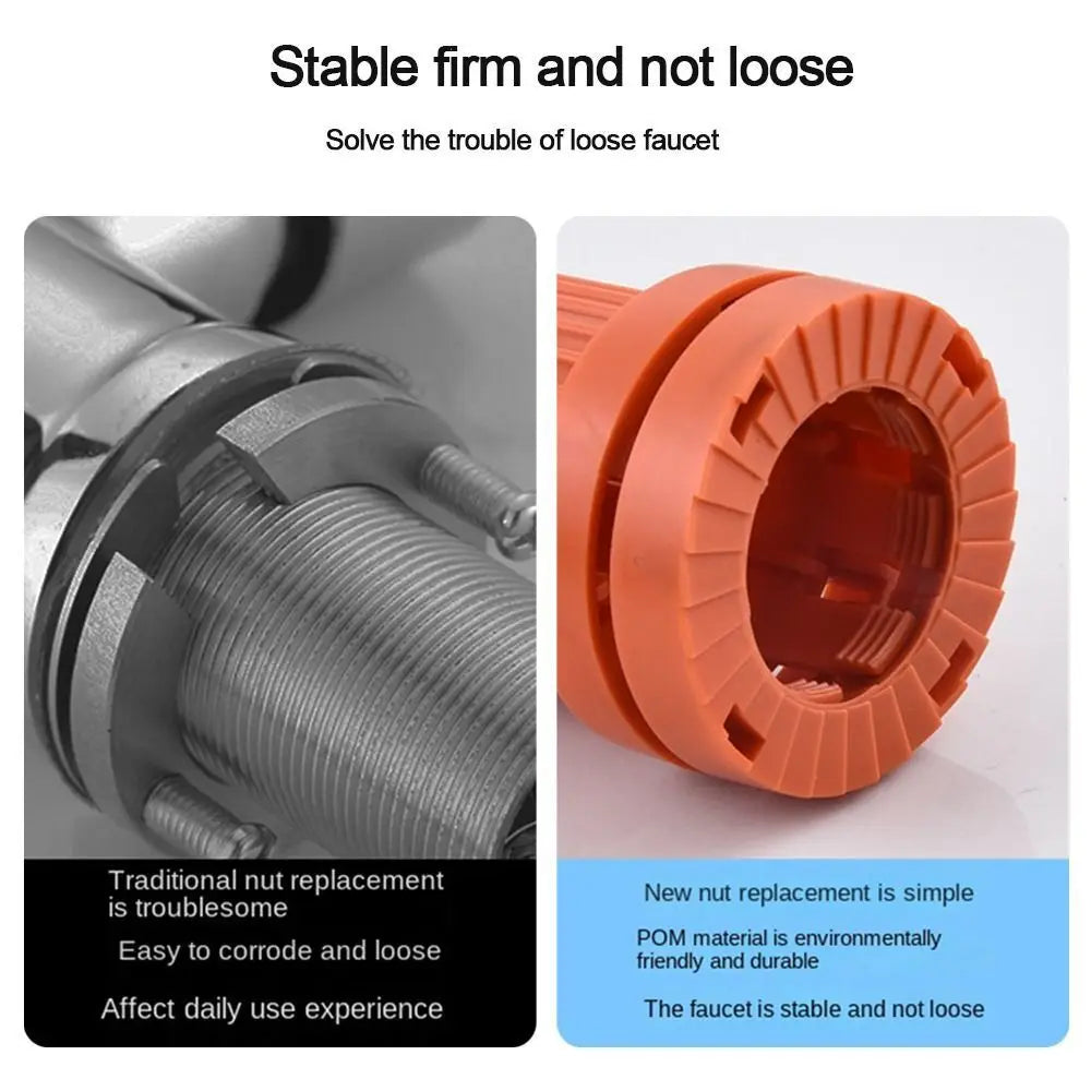 Faucet Fixed Base Wash Basin Fixation Foot Nut Tap Fastener for Kitchen Bathroom Sink Faucet Quick Install Repair Accessories Oasis Select