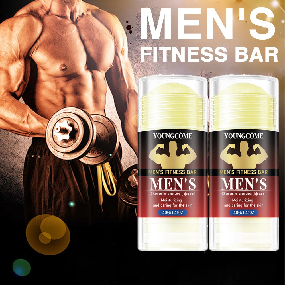 Men's Fitness Bar 1/2/3Set 72H Anti-Sweat Odor Control - Niacinamide,Retinol,Hyaluronic Acid, Gym Essential, Sensitive Skin Safe Oasis Select 40g-2pcs
