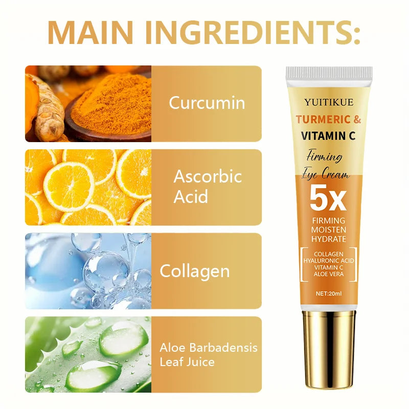 Turmeric Vitamin C Eye Cream – Dark Circles & Firming 20ml
