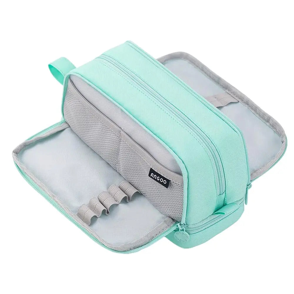 Large Capacity Multilayer Pencil Case – Nylon Zipper Pouch Pencil Case Oasis Select C