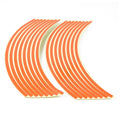 1/2/3set Motorcycle Wheel Sticker 18 Reflective Rim Stripe Tape Car Bicycle Wheel Decoration Universal Sticker For Motorcycle Oasis Select Orange-1 set