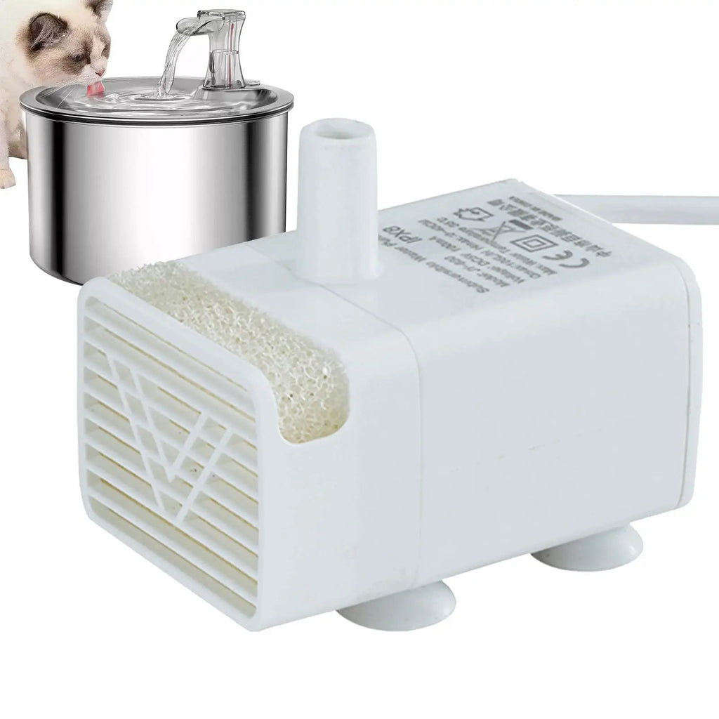 Pet Water Fountain Pump Cat Fountain Replacement Pump Quiet Feeding Supplies for Drinking Dispenser Travel Indoor Home Apartment Oasis Select